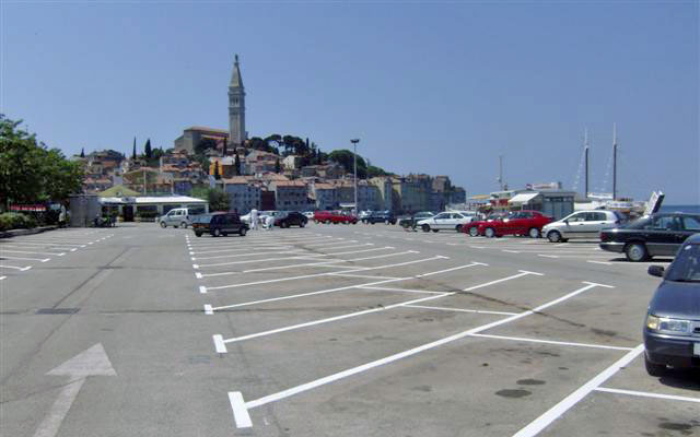 Valdibora parking Móló Rovinjban